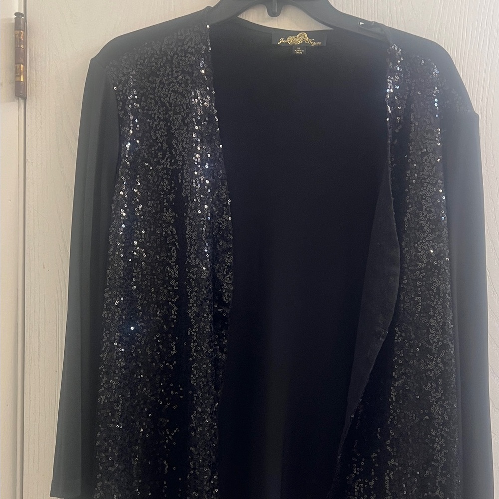Joan Boyce Black Sequin Blazer